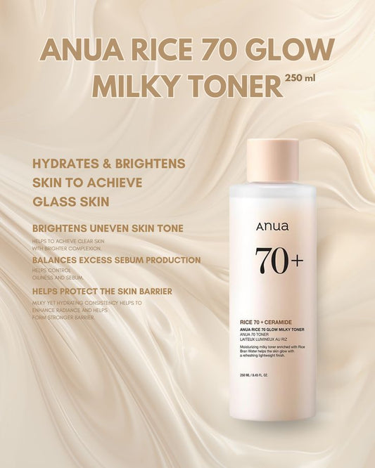 ANUA Rice 70+ Glow Milky Toner 250ml