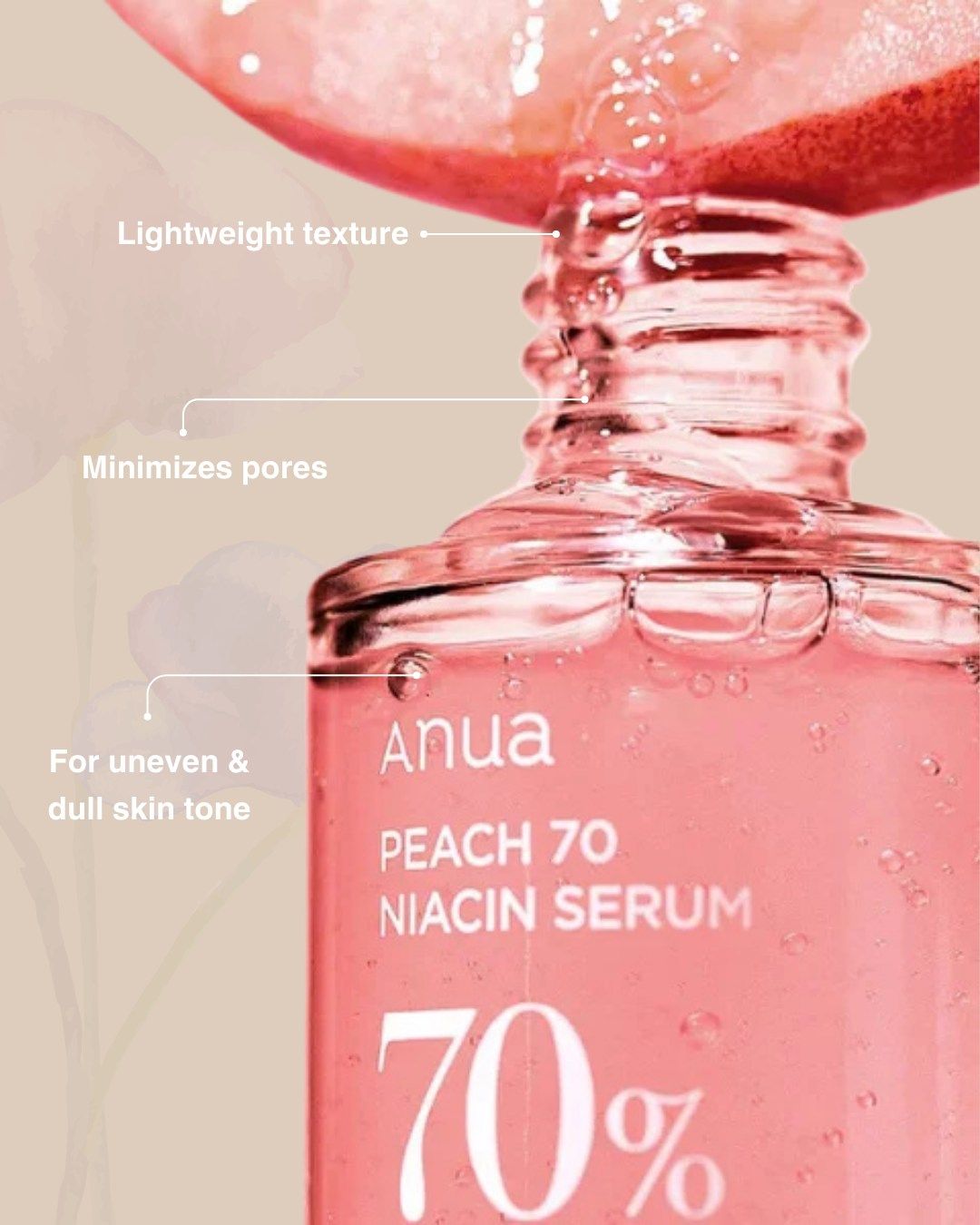 Anua Peach 70 Niacinamide Serum 30ml